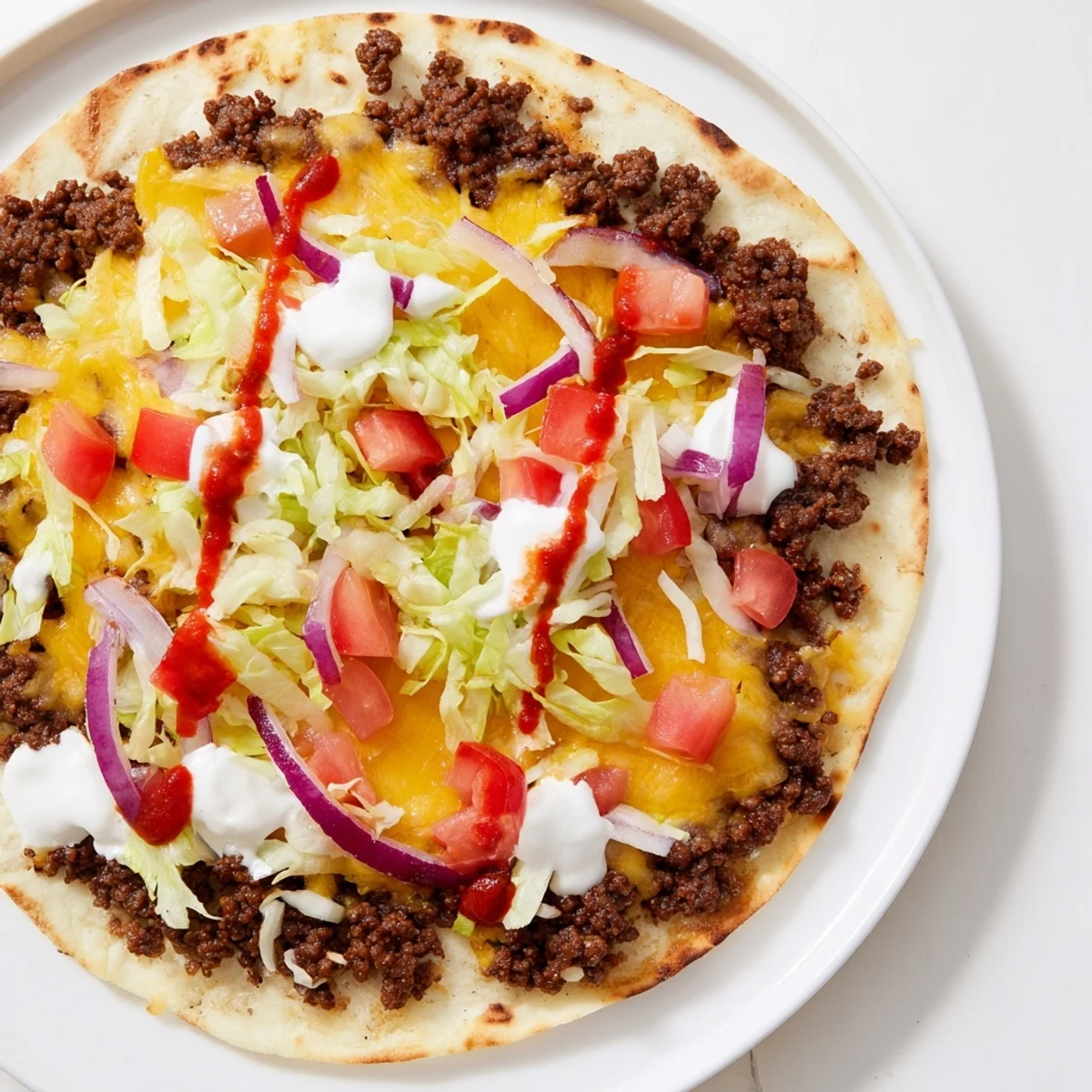 Golden, perfectly seared Crispy Smash Tacos brimming with fresh toppings and ready for a delicious bite.