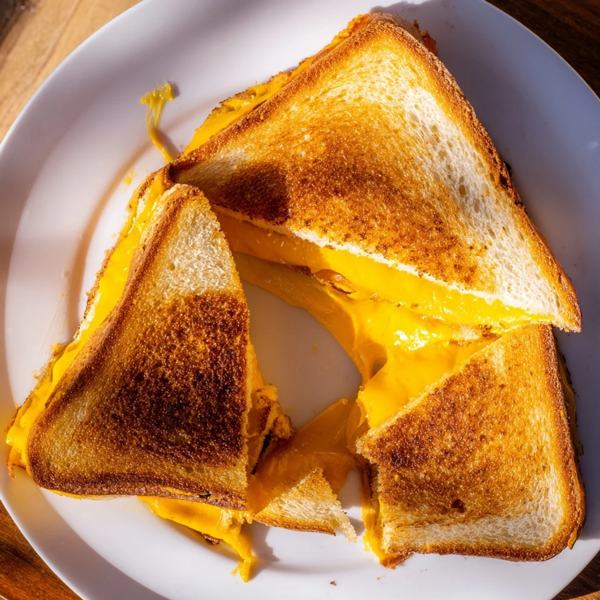 A close-up view shows a delicious mayo grilled cheese with gooey cheese and crispy bread for lunch.
