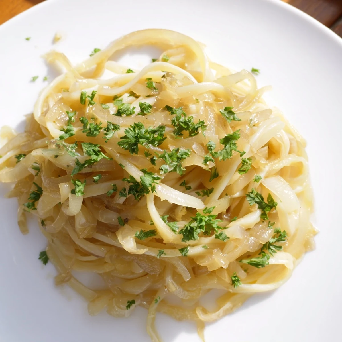 One-Pot French Onion Pasta, featuring golden caramelized onions and melted cheese, a comforting meal.