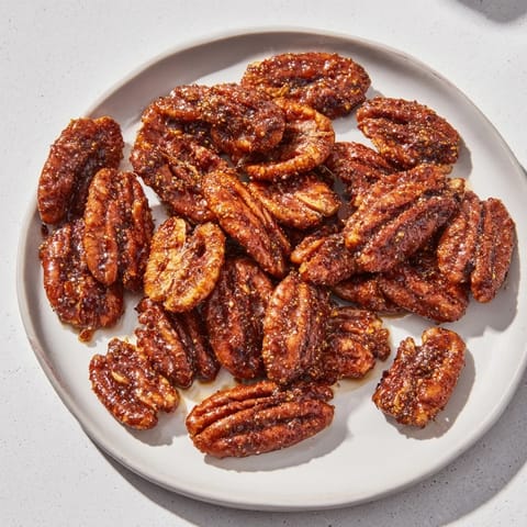 Simple Garlic Honey Pecans