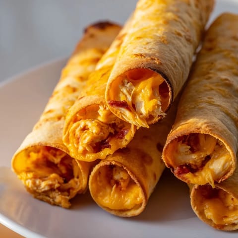 Crispy chicken cheese taquitos