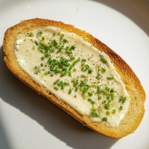 Rustic crostini slices brushed with olive oil, baked until golden, and spread with smooth, sophisticated vodka butter.  