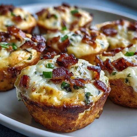 A close-up of a halved Breakfast Egg Muffin showing fluffy eggs, melted cheddar, and crispy bacon.