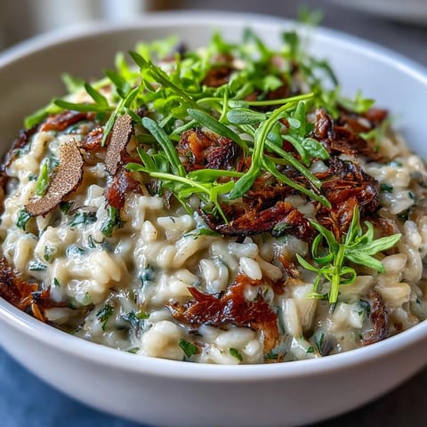 Truffle Risotto Pea Shoots
