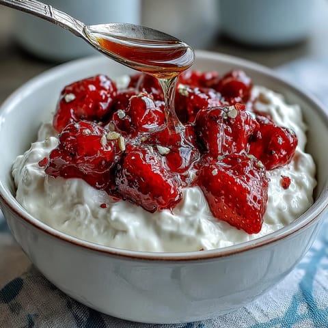 Fresh Strawberry Compote Yogurt