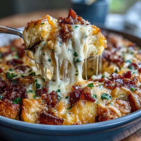 Hearty Overnight Amish Breakfast Casserole with Sausage, Eggs, and Cheese for a Crowd