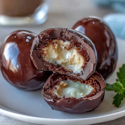 Homemade peanut butter Easter eggs with creamy filling, coated in smooth milk chocolate and decorated with colorful sprinkles.