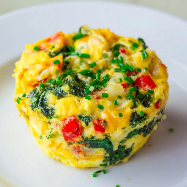 Perfectly formed Mini Crustless Quiches, fresh from the oven, offering a delightful and savory breakfast option.