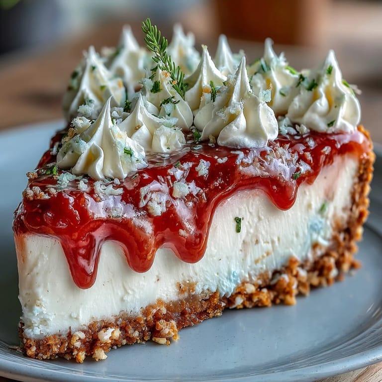 A chilled Guava Cloud Pie topped with piped whipped cream and lime zest sits ready to serve at a tropical party.