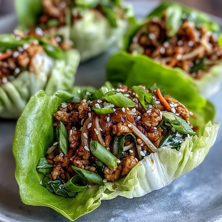 Close-up on a spoonful of Potsticker Noodle Lettuce Cups, featuring sautéed ground turkey, rice noodles, and fresh veggies, ready to be eaten.