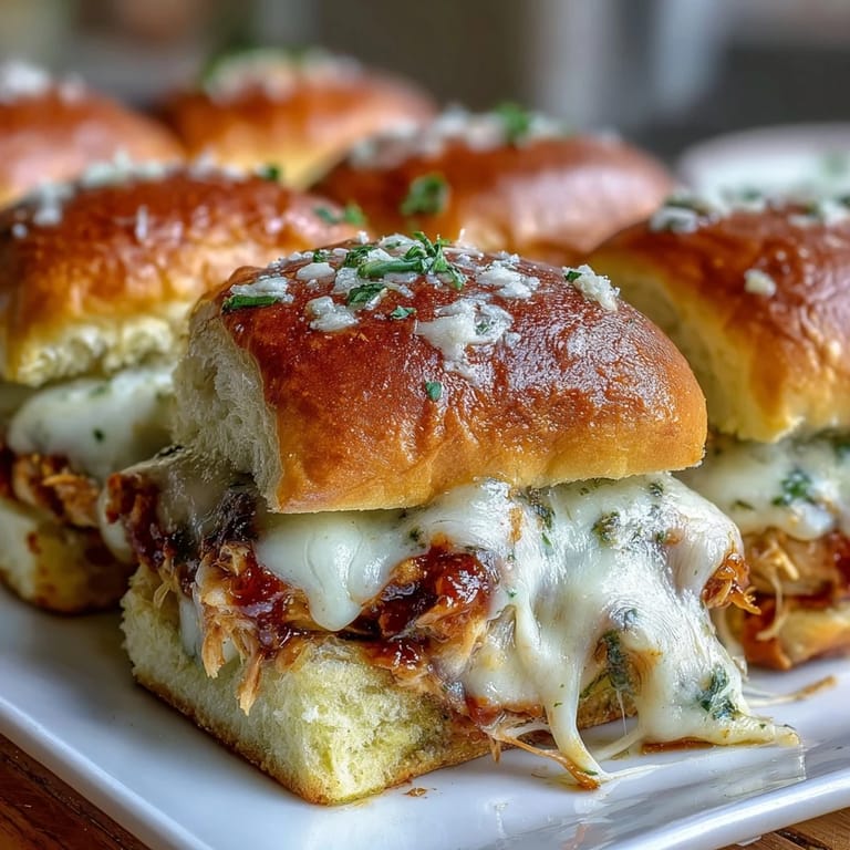 Savory Pesto Chicken Parmesan Sliders served warm with a side of zesty marinara dipping sauce.