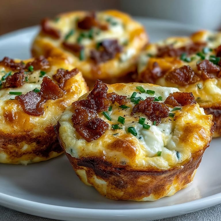 Fork holding a bite of Ranch & Cheddar Egg Muffin Cups, revealing fluffy eggs, crumbled bacon, and gooey cheddar.