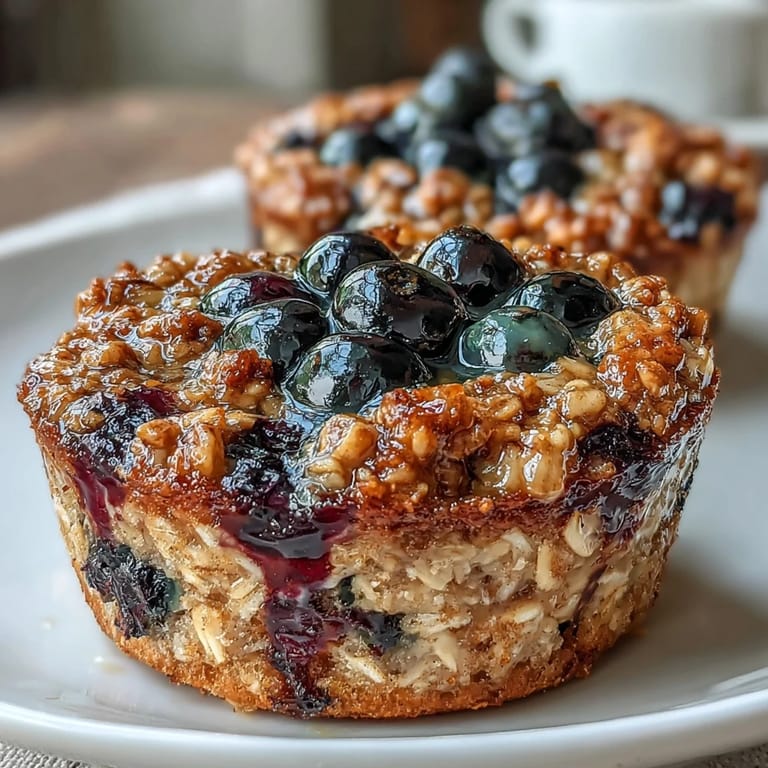 Delicious, lightly sweetened oatmeal cups studded with plump blueberries and bright lemon, baked to golden perfection for a nutritious start.