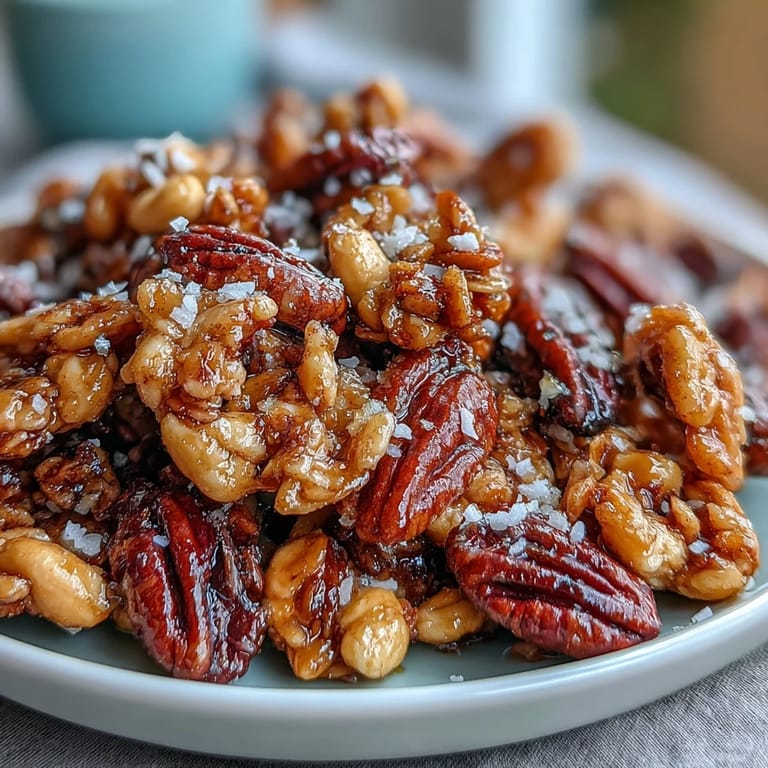 Honey-sweetened granola with toasted nuts and coconut, baked until golden and fragrant, finished with a touch of sea salt.