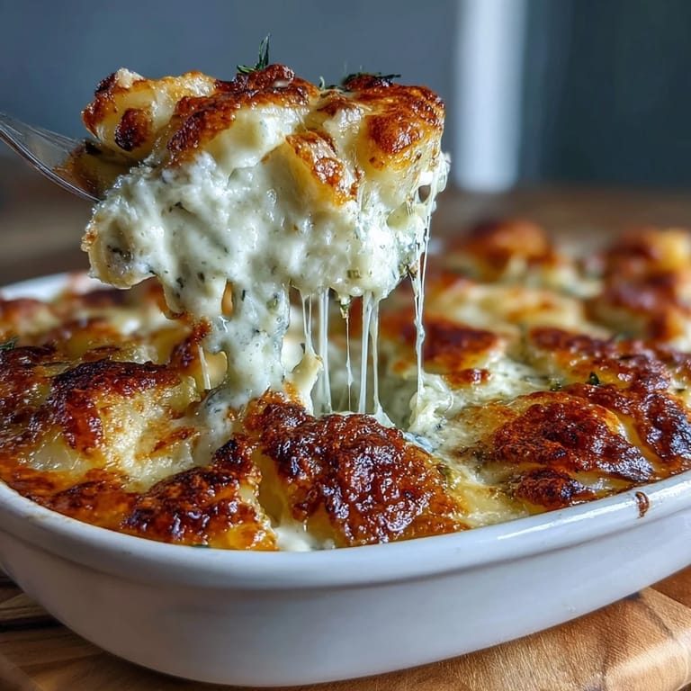 Creamy Au Gratin Potatoes: velvety cream-baked potato casserole with golden cheese crust, ideal alongside ham or roast.