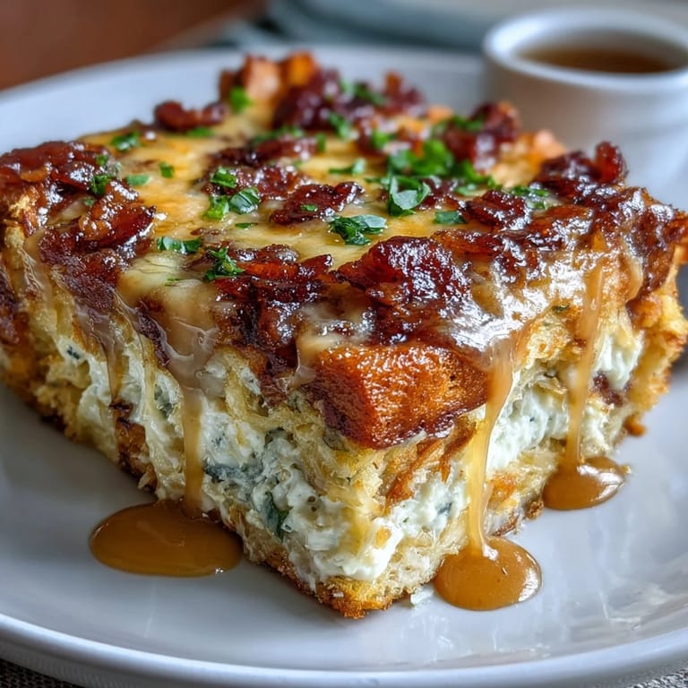 Golden-Baked Amish Breakfast Casserole Loaded with Sausage, Potatoes, and Melted Cheddar Cheese