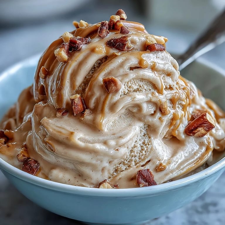 Four-ingredient peanut butter banana ice cream served in a waffle cone, topped with chopped peanuts and a sprinkle of cinnamon.