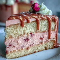 Bridal Shower Rosé Velvet Cake with stunning gold drip, perfect for celebrations.
